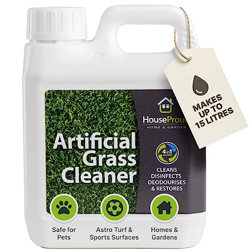 HouseProud Artificial 4in1 Grass Cleaner 1L Super Concentrate: Makes 15 Litres, Pet & Child Safe, Removed Urine