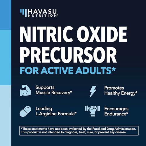 Image of L-Arginine Capsules with L-Citrulline - Nitric Oxide Supplement - L Arginine and L Citrulline Blend - 120 Count - Vegan, Non-GMO Capsules for Performance, Endurance and Muscle Support - 2 Month Supply