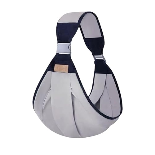 Correa portadora de cadera para bebé, algodón y malla, diseño en forma de M, ajustable 51.9-64.1 pulgadas (gris)
