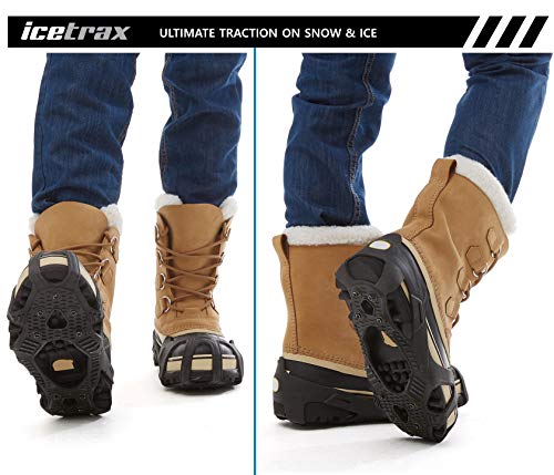 ICETRAX V3 HEX Winter Ice Grips for Shoes and Boots - Ice Cleats for Snow and Ice, StayON Toe, Reflective Heel - Thumbnail 5