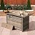 Nuu Garden 43" Propane Fire Pit, CSA-Listed Outdoor Fire Pit Table, 50000 BTU Gas FirePit with Lid, Glass Wind Guard, Glass Beads, 2-in-1 Rectangular FirePit for Outside Backyard, Brown