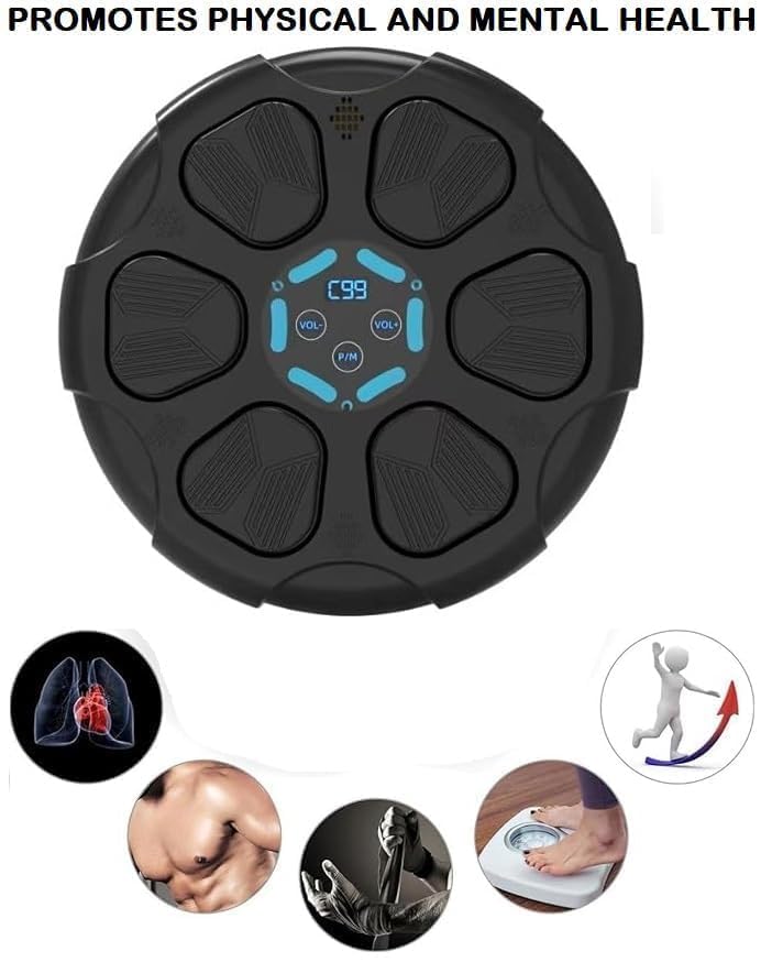 Image of Lufjika Music Boxing Machine, Boxing Wall Mount Machine for Kids Adult, Bluetooth Smart Boxing Traineing Machine with Boxing Gloves, Boxing Workout Equipment Target for Home, Office, Gym (Big) (Big)