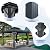 SHPAI 10’ x 12’ Outdoor Hardtop Gazebo with Gutters, Double Roof Galvanized Metal Gazebo for Backyard, Patio, Deck, Hot Tub, Heavy Duty Canopy Permanent Pavilion with Curtains and Netting, Grey