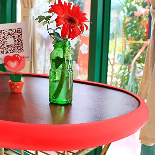 Image of SYGA Baby Safety Strip Furniture Edge Guard Cushion Corner Cover 2 Meter 6.5 feet Tape Infant Bump Protector (Red)