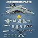 SEBUNAS 1:72 Scale F-18 Jolly Rogers Fighter Jet Quick Assembly Model Kit, Plastic F18 Fun Toy Airplane Assembly Model with Stand Kids Gift Suitable (36PCS)