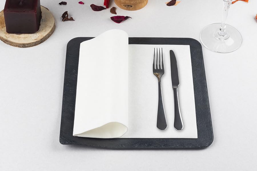 Servilleta Kanguro Compostable de Bambú Bambulux® 48x48 cm | Pack 240 uds | Tela ecológica, biodegradable y resistente | Hostelería, eventos y restauración sostenible