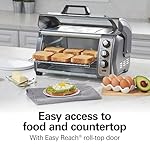 Hamilton Beach 6 Slice Convection Toaster Oven With Easy Reach Roll-Top Door, Bake, Broil & Toast Functions, Auto Shutoff, Silver (31123DA) - Image 2