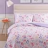 Wink Deer Full Size Comforter Sets with Sheets for Girls-7 Pieces Full Size Bedding Sets with Pink Comforter, Sheets, Pillowcases & Shams for Kids (Cute Botanical Flowers, 76" X 86") #3