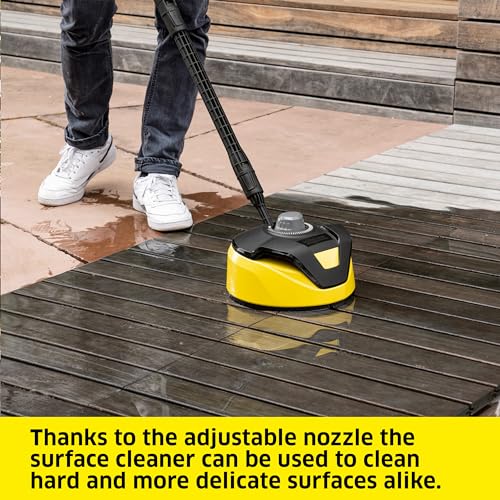 Image of Karcher - T 5 T-Racer 11 inch Electric Power Pressure Washer Surface Cleaner Attachment - 32 inch Extension Wand Included - 2600 PSI - for Karcher K1-K5