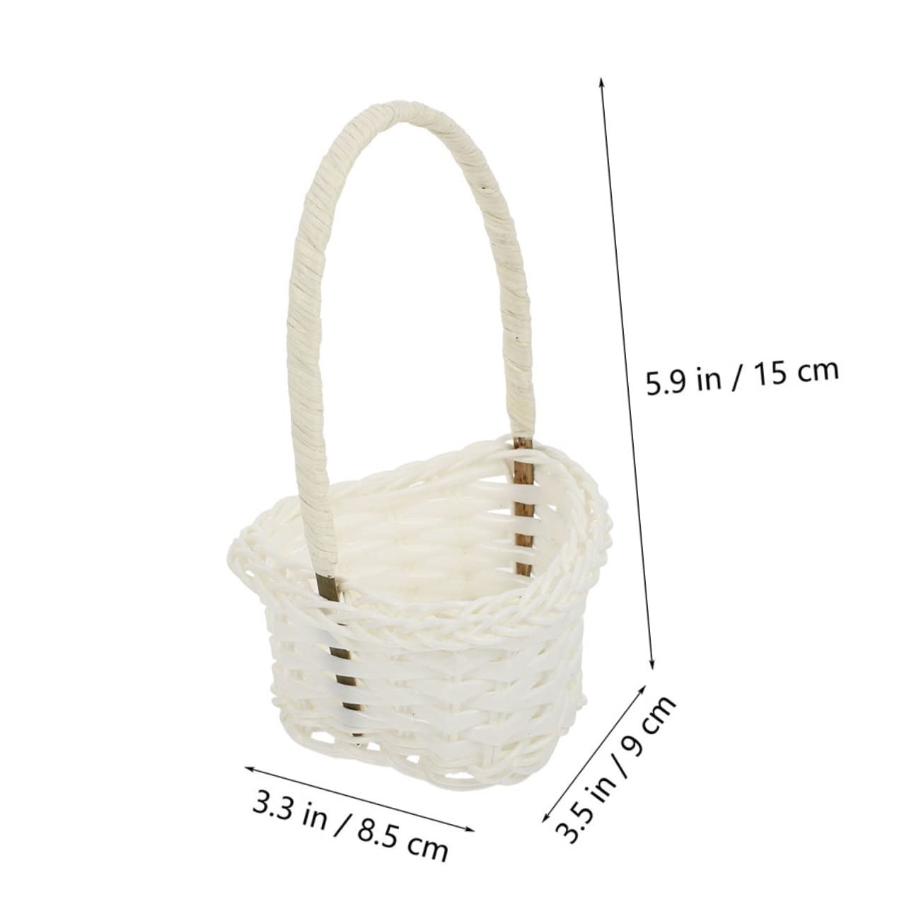 Alipis 8Pcs Handwoven Storage Basket Rural Style Delicate Rattan Baskets for Home Organization and Decoration Portable Versatile for Office Kitchen and Living Spaces