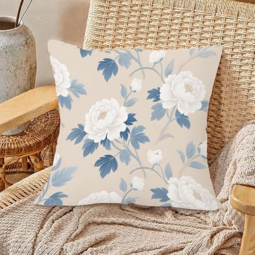 Flor fundas cojines 60x60cm impermeables para proteger el sofá contra derrames de café 5
