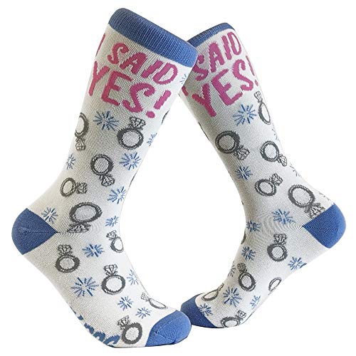 Womens I Said Yes Socks Cute Bride Wedding Party Engagement Footwear