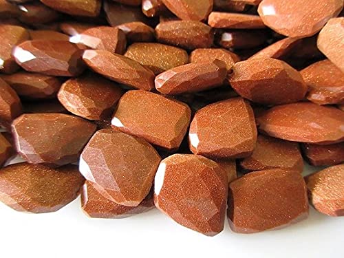 Pierre de soleil naturelle en grandes perles de 24mm pour sublimer vos bijoux fait main