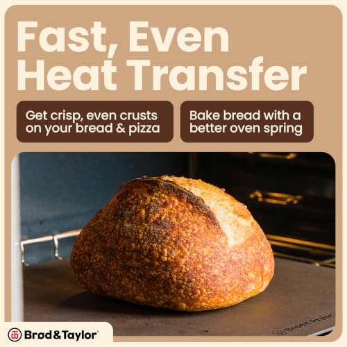 Image of Brod & Taylor Bread Steel Duo, Bake Two Loaves at Once and Pizzas, Fast Preheating, Extra Durable Solid Steel, Pre-Seasoned & Ready For Baking