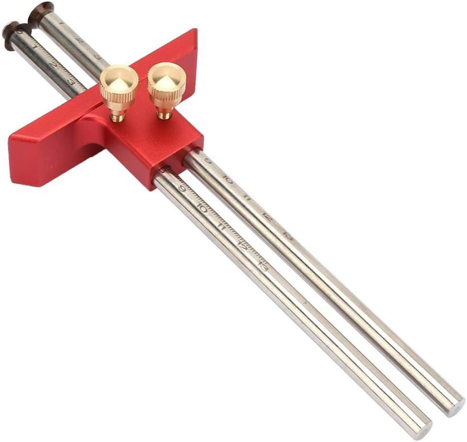 Double Head Scriber Stainless Steel Woodworking Marking Gauge Scriber Ruler Wood Scribe Tool