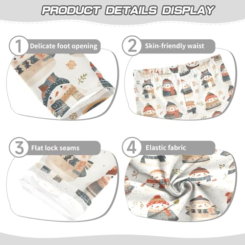 KLL Christmas Cute Snowmen Little Girls Leggings Stretchy Full Length Yoga Pants Exercise3