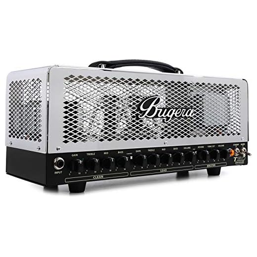 BUGERA T50-INFINIUM 50-Watt Cage-Style 2-Channel Amplifier Head with Infinium Tube Life Multiplier Silver multicolored, (T50INFINIUM)