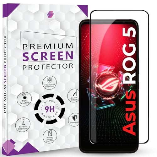 Image of Premium Tempered Glass Screen Protector Guard For Asus ROG 5 / 5S / 6 /6 Pro / 7 (6.78 Inch, Pack of 1) | Edge to Edge Coverage With Easy to installation kit