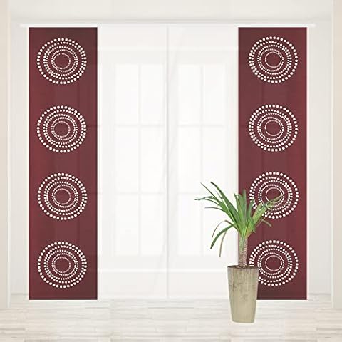 Bestlivings Vivess - Panel japonés Burdeos y Blanco Cover