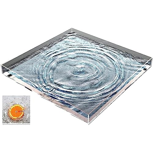 Vassoio di ripresa per oggetti di scena galleggianti in acrilico vetrina espositiva serbatoio per acque poco profonde trasparente contenitore per cosmetici per alimenti portatile altezza 5 cm 1.9