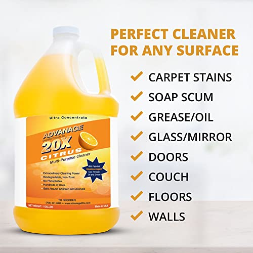 All-Purpose-Cleaner-Concentrate-Advanage-20X-The-Wonder-Cleaner-Citrus-for-All-Surfaces-Around-The-Home-Oil-and-Grease-Multipurpose-Cleaner-For-All-Household-Cleaning-Needs-128-Oz