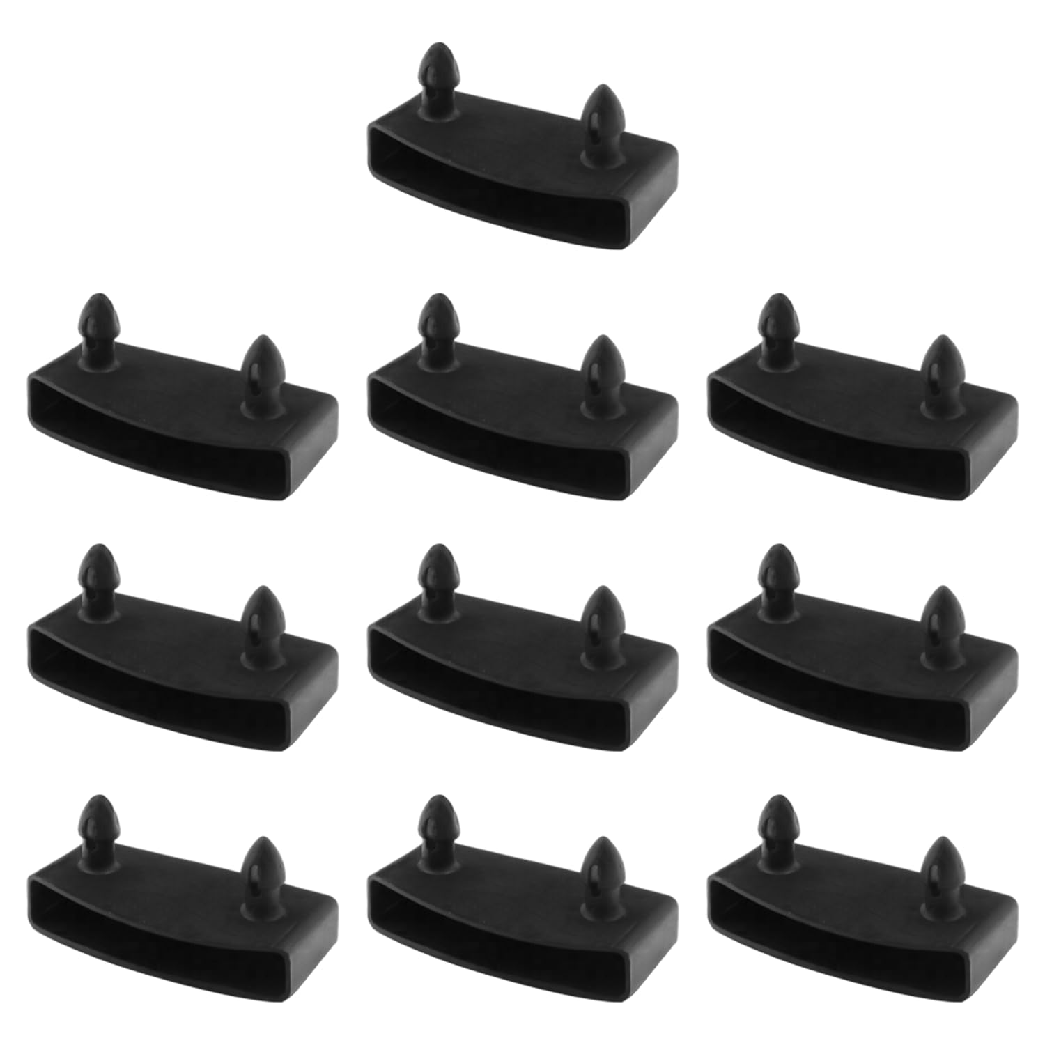 30 Tappi Ferma Doghe Per Letto In Plastica Nera – 57x8mm, Connettori Per Fissaggio Sicuro Delle Lamelle Del Letto, Ricambio Accessori Mobili