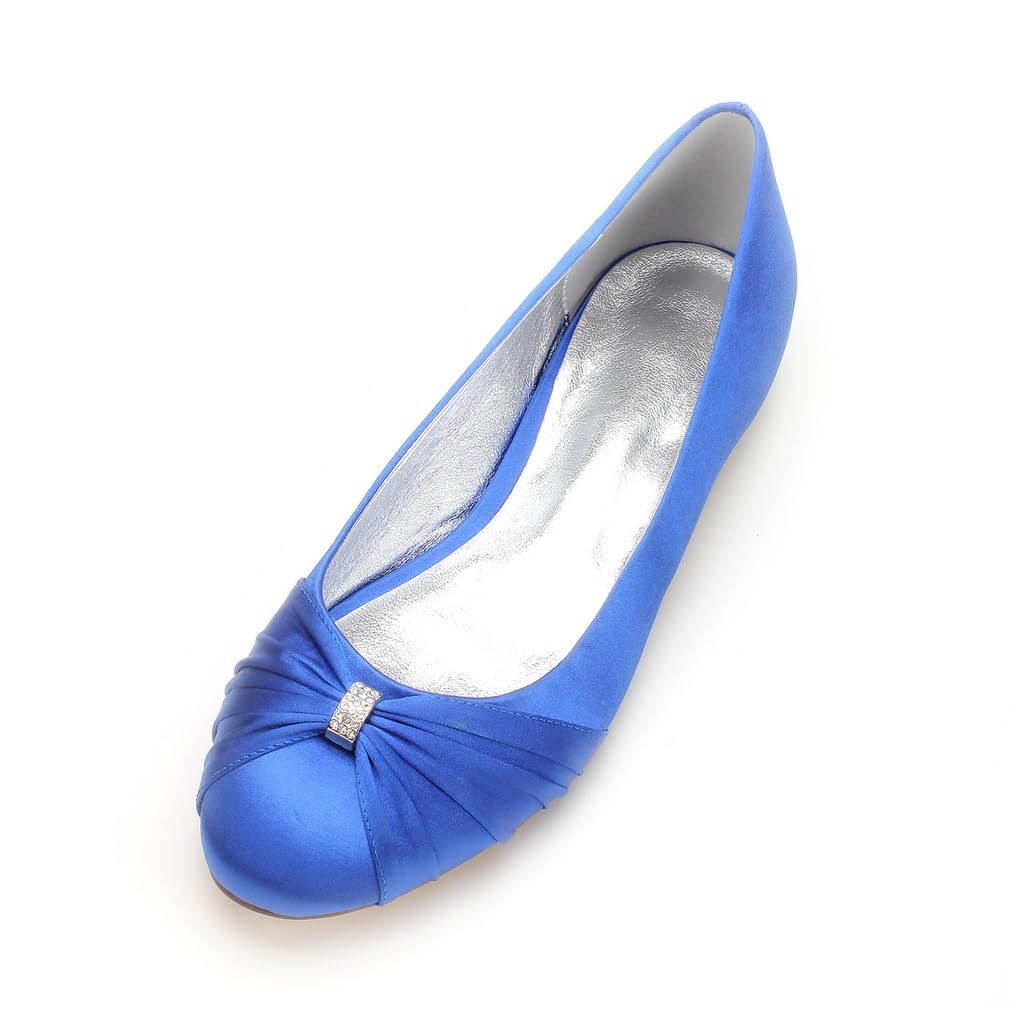 Ballerine per Donne, Scarpe Piatte Punta Rotonda a Enfiler Strass Scarpe da Matrimonio