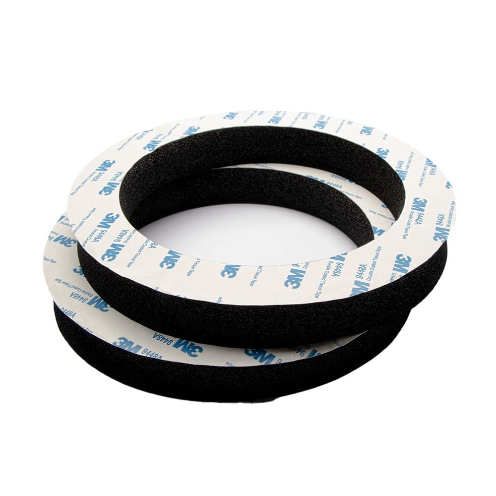 RTA Schaumstoffringe 16,5cm für Lautsprecher, Selbstklebende Flexible Ringe für den Lautsprechereinbau, 800.02.301