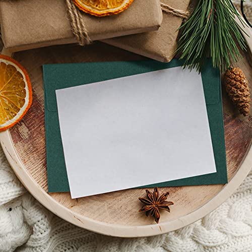 image for HongyiTime 50 Pack Dark Green Envelopes, 5 x 7 Inch Envelopes,A7 Envel