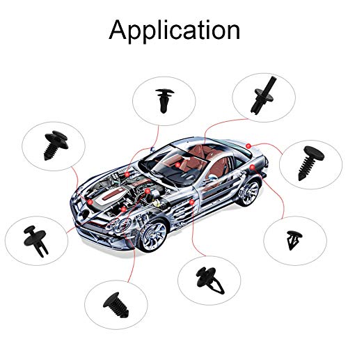 Miniatura 6 de Clips de retención de nailon, 415 piezas, 18 tamaños, plástico para automóvil, SUV, falda lateral, rejilla, muebles, puerta, panel de parachoques,