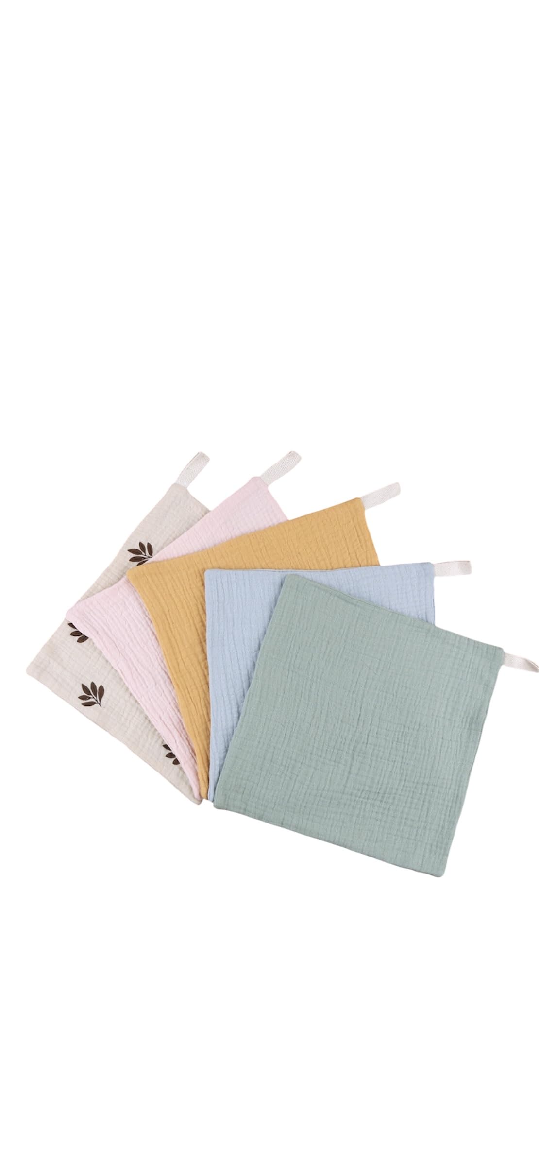 Muslin Baby Cloths, Soft Cotton Burp Cloths (Small) 5Pack, Floral - Image 4