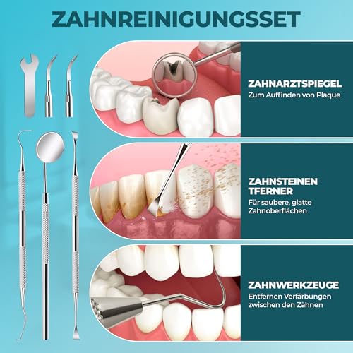 Zahnsteinentferner | Ultraschall Zahnreinigung für Zuhause | Individuelle Pflege danke 5 Modi |Leistungsstarke & wiederaufladbare Batterie | Einfache Anwendung durch LED-Licht