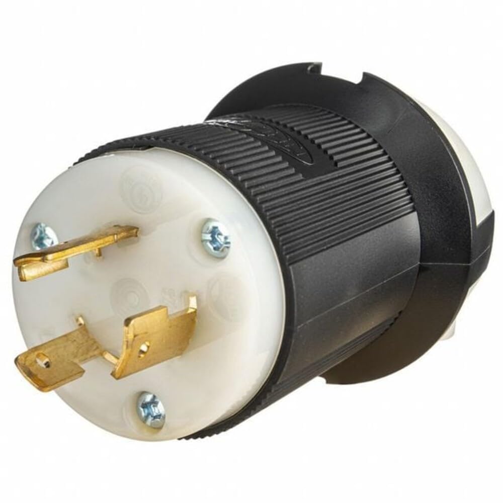 Male Plug by Hubbell – Brass, Black, Model HBL2311ST
