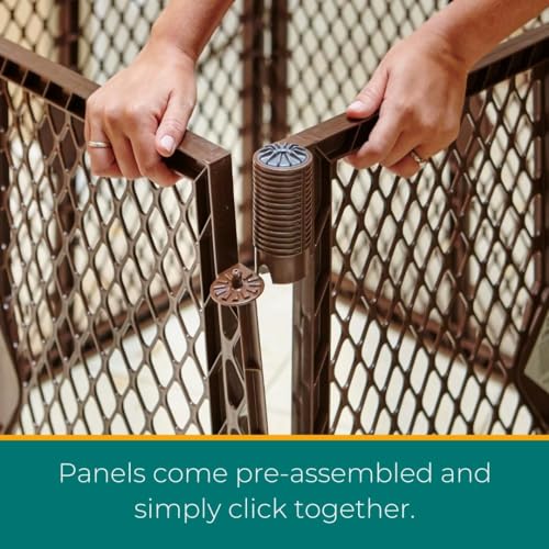 North States MyPet Petyard Passage: 7 Sq. Ft. Dog Playpen Indoor. Made in USA. 4-panel pet playpen, puppy playpen with lockable pet door. Freestanding pet play pen. Puppy... - Image 7