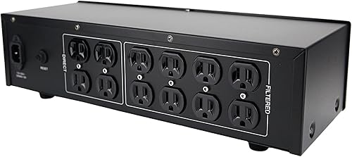 Miniatura 2 de WAudio Acondicionador de energía de ruido de CA - Purificador de red de audio y video Filtro de ruido Protector de sobretensiones con enchufes Negro