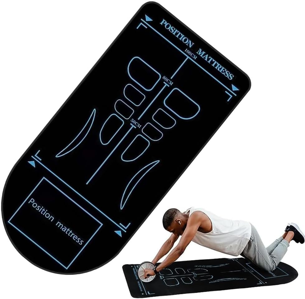 PIYU Exercise Equipment Mat for Ab Roller Wheel, Non-Slip Exercise Mat, Pilates, Roller Wheel Exercise Mat, Reusable Gym Mat for Abdominal Workouts, Yoga, and Floor Exercises-image-10