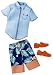 Barbie Ken Fashion Denim Shirt & Shorts
