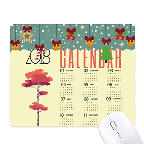 Mouse pad estilo cartoon con calendario 2018 para escritorio de oficina