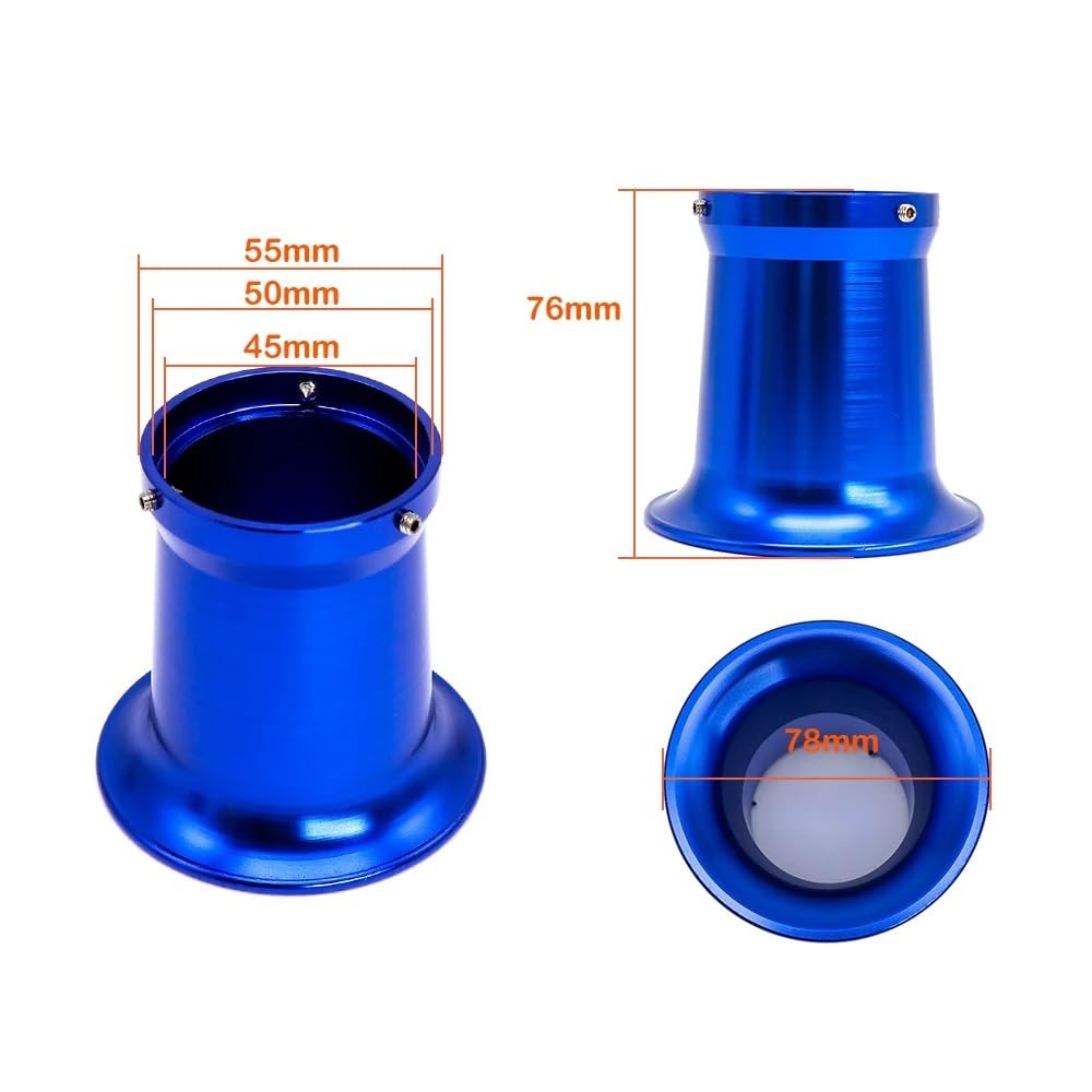 filtr powietrza do motocykla Filtr powietrza gaźnika 50/55 mm ze stosem prędkości trąbki siatkowej Pasuje do PE PWK21 24 26 28 30 32 34(Titanium 55mm)