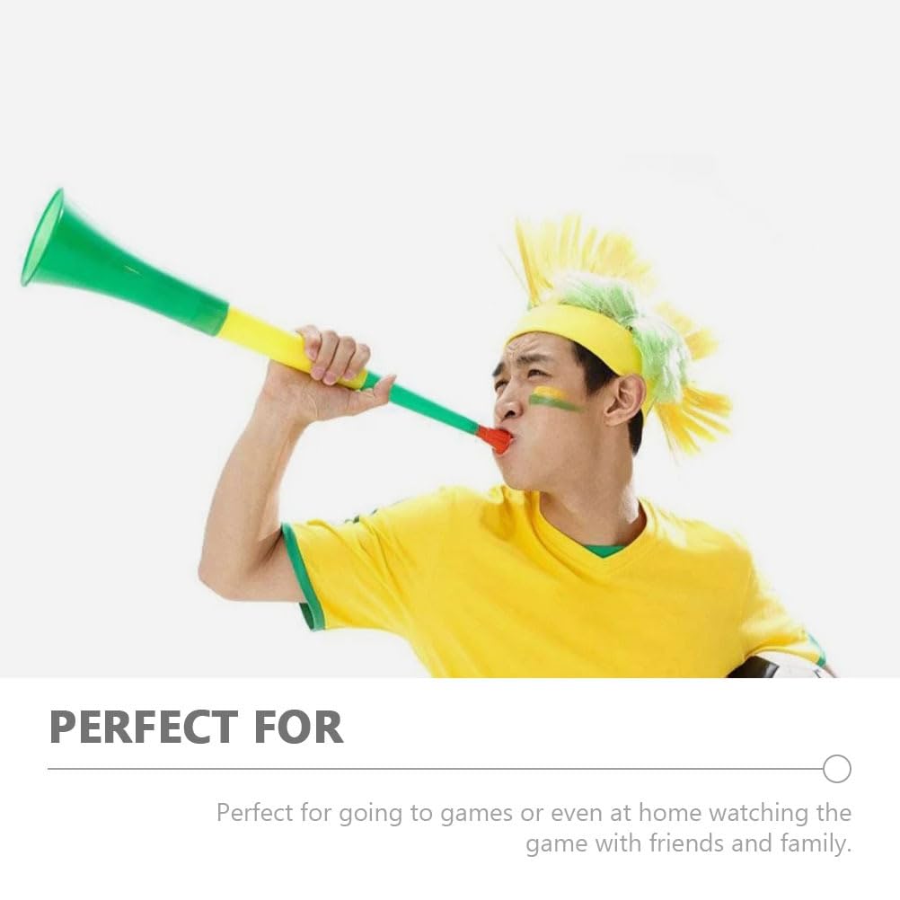 BESPORTBLE 4 trompetas para reuniones deportivas y juegos de fútbol, bocinas de animación fuertes y seguras para fiestas y eventos al aire libre, color aleatorio