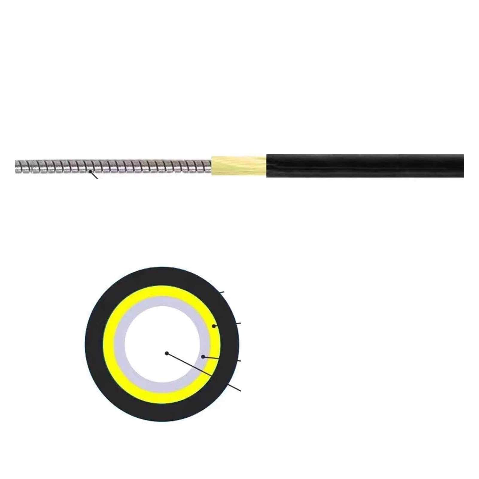 Cordon de raccordement 2C Fullax 3-100 m Connecteur étanche LC vers SC Monomode blindé 2 cœurs 5,0 mm Cavalier de Fibre Optique extérieur 80 m(LC-SC 80m)