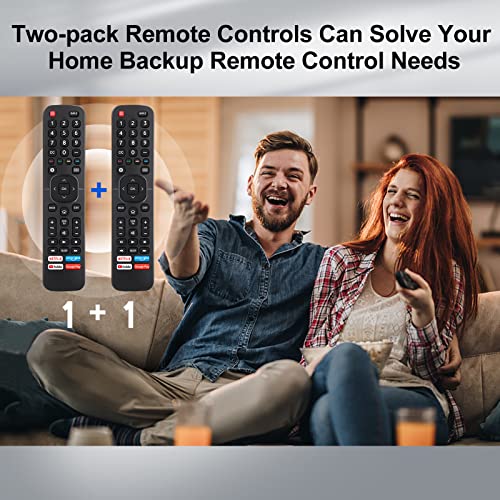 【Pack Of 2】 New Universal Remote For All Hisense Tv Remote, 2 Piece Replacement Control En2A27 For Hisense-Smart-Tv-Remote, With Netflix, Prime Video, Youtube, Google Play Buttons #TOP1