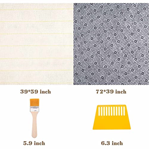 39x59 inch tuftdoek met geel gemarkeerde lijnen, 71x39 inch antislip einddoek, tapijt tuftkit voor tuftpistool, om samen te werken met elektrisch gesneden pool of luspooltapijtpistool - Image 4