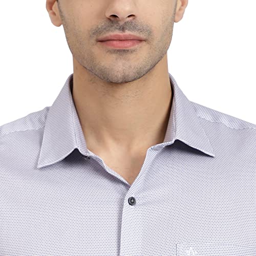 Image of Arrow Men Slim fit Cotton Printed Long Sleeves Cutaway Collar Shirt