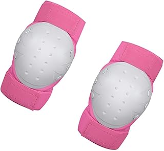 INOOMP Conjunto De Joelheiras Para Crianças Joelheiras Para Esportes Rosa Protetor De Cotovelo Cotoveleiras Protetor De Mão Para Crianças Equipamento De Proteção Esportivo Manoplas