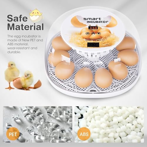 Incubators for Hatching Eggs, 12-24 Egg Incubator with Automatic Egg Turning and Humidity Control, Automatic Water Adding, LED Egg Candler, for Hatching Chickens, Duck, Quail, Goose Eggs - Image 5