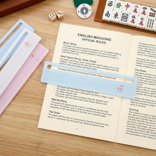 Qianyu 4Pcs Mahjong Line Finder Juego de Mesa miniatura 4