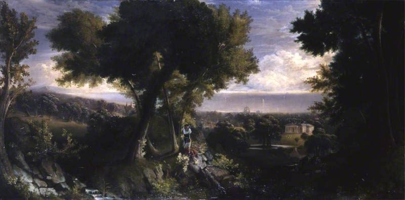 Peinture sur toile Westburn édition d'art William Dyce grand format 58 x 90 cm
