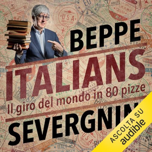 Diseño de la portada del título Italians. Il giro del mondo in 80 pizze