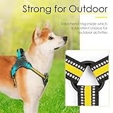 ThinkPet No-Pull Geschirr, Ausbruchsicheres Reflektierendes Step-in Hundegeschirr, Verstellbares Atmungsaktives Geschirr, mit hinterem/vorderem Clip für bessere Kontrolle
